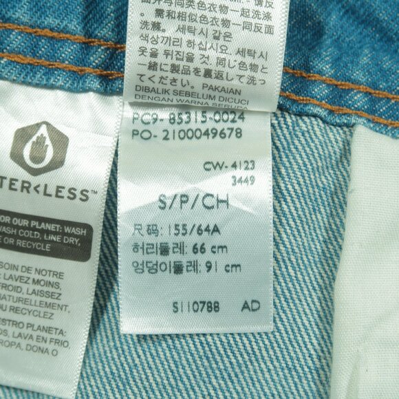 Levis Premium Overalls Womens S Blue Denim Bib Straight Leg - Picture 9 of 10